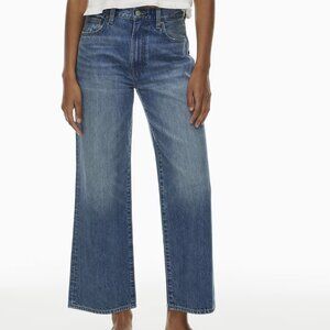 Denim Forum The Farrah Hi-Rise Wide Cropped Jean